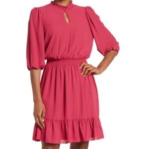 Nanette Lepore Pink Mock Neck Dress